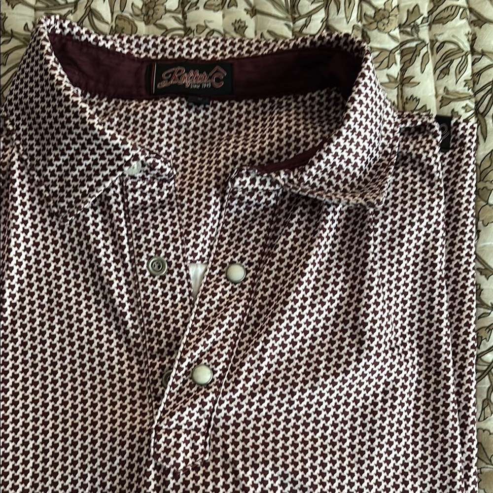 Bobby Jones Red and White Casual Button Down Shirt